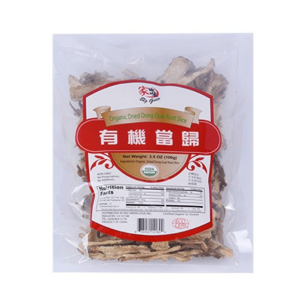 BIG GREEN Organic Dried Dong Quai Root Slice 100g
