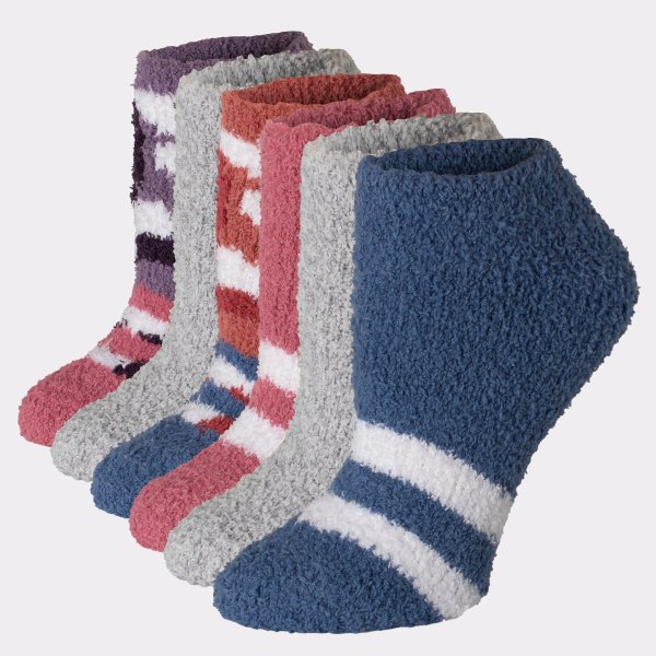 Hanes Women's Cozy No Show Socks. Assorted