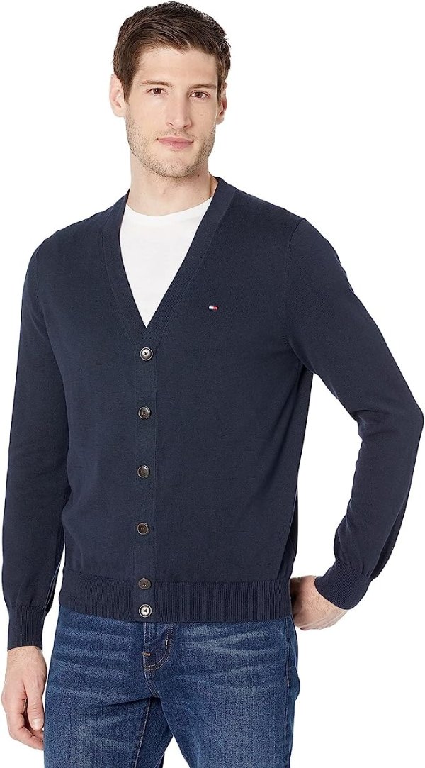 Men's Adaptive Cardigan Sweater with Magnetic Buttons