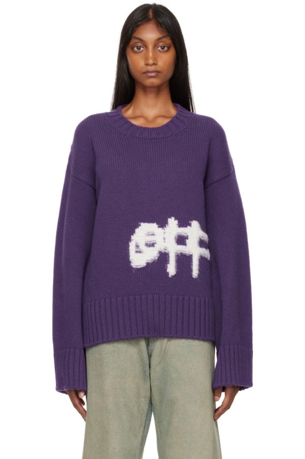 Purple Intarsia Sweater