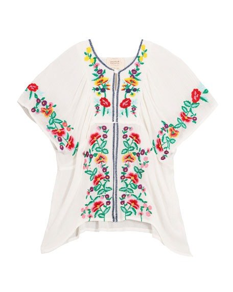 Woven Floral Embroidered Top, Size 7-14Woven Floral Embroidered Top, Size 7-14Woven Floral Embroidered Top, Size 4-6Woven Floral Embroidered Top, Size 4-6