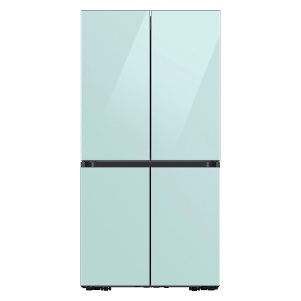 Bespoke 4-Door Flex&trade; Refrigerator (29 cu. ft.) in Morning Blue Glass Refrigerators - BNDL-1664300558574 | Samsung US