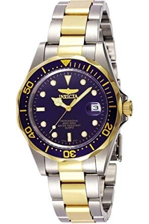 Men's Pro Diver 37.5mm Stainless Steel and Gold Tone Watch