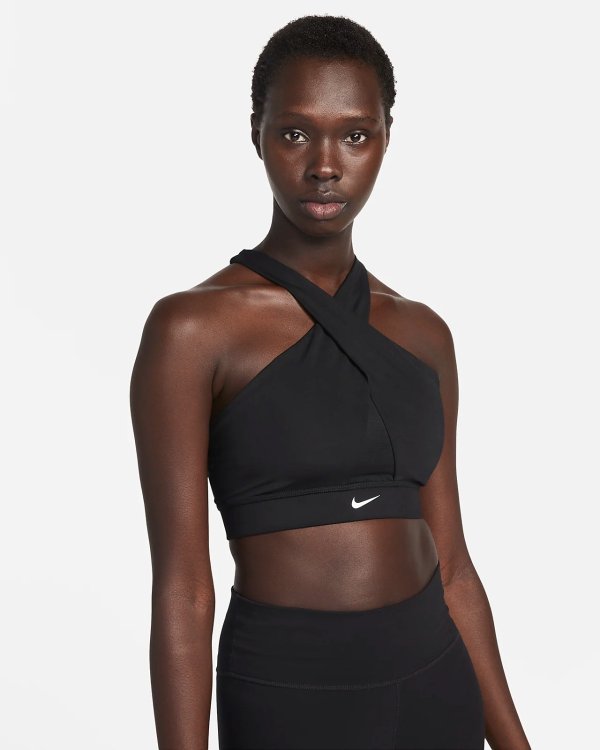 Nike Store Nike Dri-FIT Swoosh Icon Clash Wrap Women's Medium-Support 1-Piece  Pad Sports Bra..com 45.00