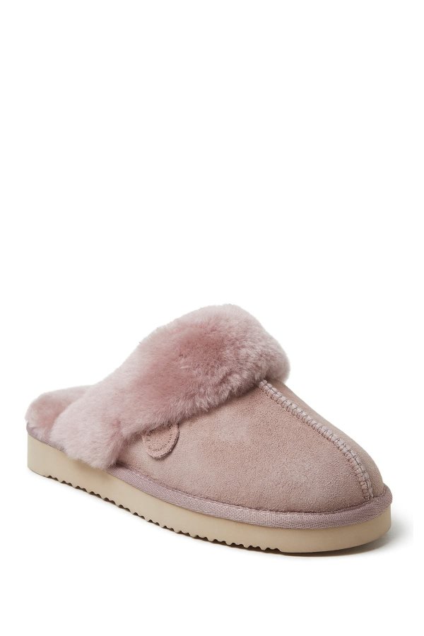Sydney Water Resistant Genuine Shearling Scuff Slipper - Wide Width Available