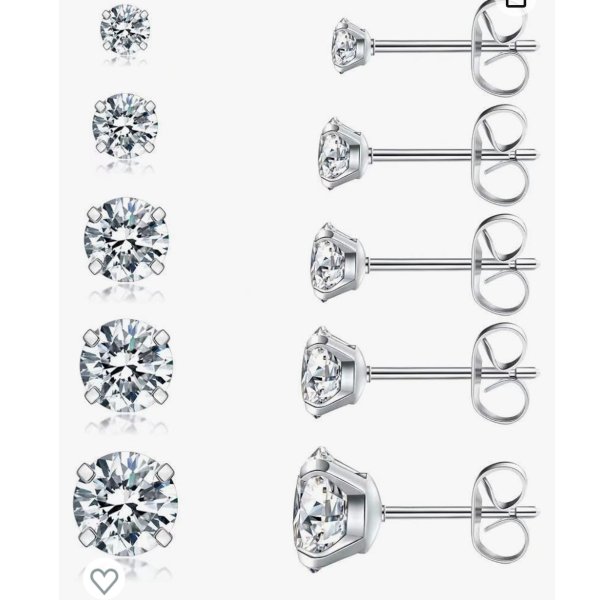 Amazon 5 Pairs Stud Earrings Set