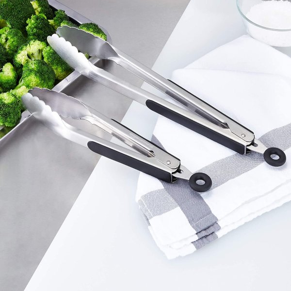 AmazonCommercial Stainless Steel Kitchen Tongs