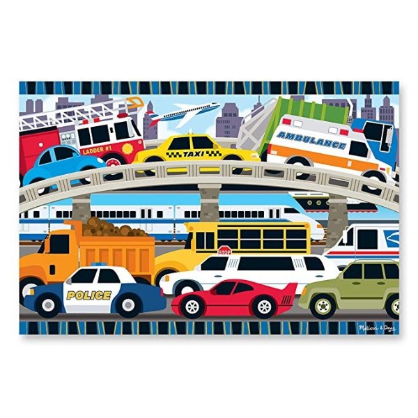 Traffic Jam Jumbo Jigsaw Floor Puzzle (24 pcs, 2 x 3 feet long)