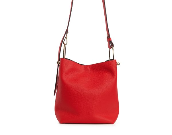 Buy Strathberry Lana Osette Midi Bucket Bag - Black, Red At 29% Off
