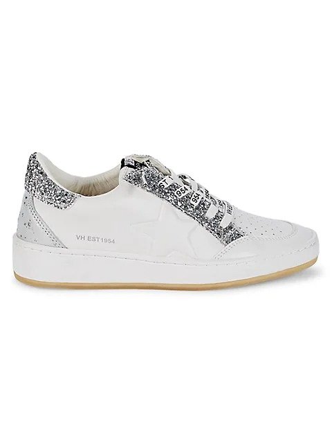 Glitter Leather Hint Sneakers