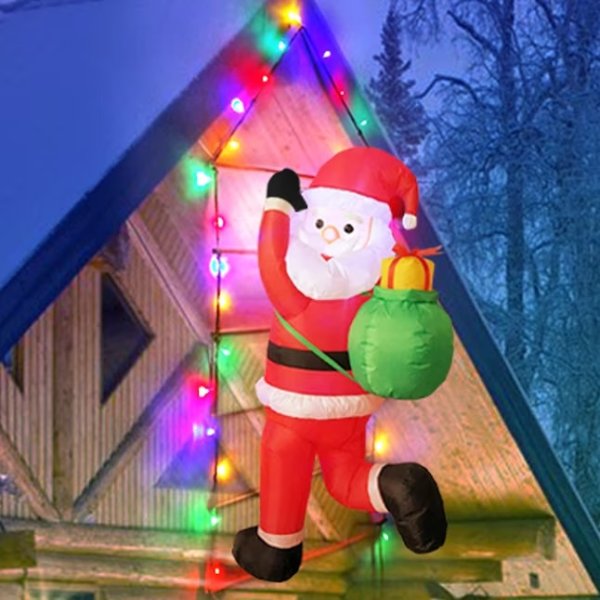 Avatar Controls 5-ft Lighted Santa Christmas Inflatable