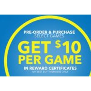 Per-order and Purchase Select Games @ Best Buy