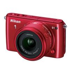 Nikon 1 S1 Mirrorless Digital Camera with 11-27.5mm Lens  + Nikon Leather Body Case Set 