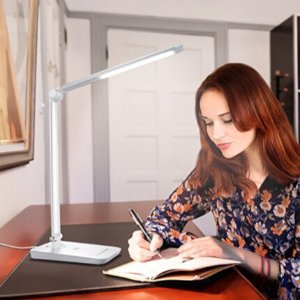 Lighting EVER LE Dimmable LED Desk Lamp, 7 Dimming Levels, Eye-care, 8W, Touch Sensitive