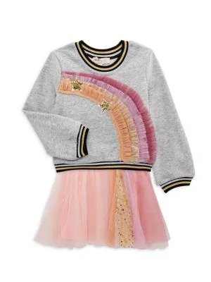 Little Girl's 2-Piece Dress & Sweatshirt Set