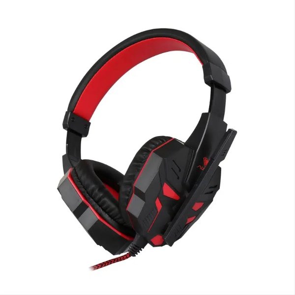 Aula Lb-01 Black&red Gaming Headset With Microphone With Cable Adapter Gamer 3.5mm Wired Headphones For Pc With 2 In 1 Adapter - Electronics - Temu