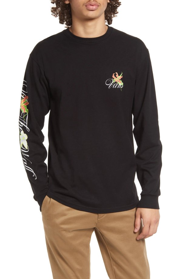 Fatal Floral Long Sleeve Graphic Tee