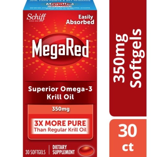 Omega 3 Krill Oil 350mg Supplement, 30 Count