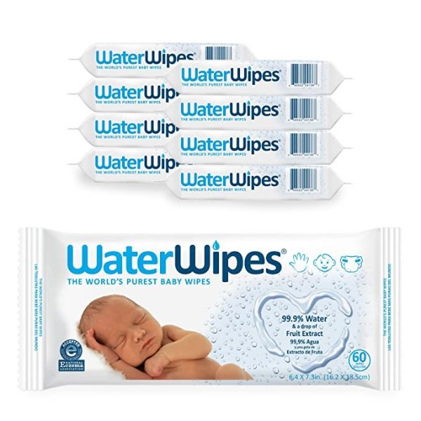 Original Baby Wipes, 99.9% Water Based Wipes, Unscented & Hypoallergenic for Sensitive Skin, Diaper Wipe, 480 count (8 packs)