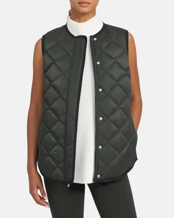 Quilted Vest in Taffeta