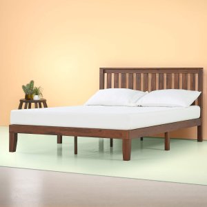 Zinus 12 Inch Solid Wood Platform Bed with Headboard