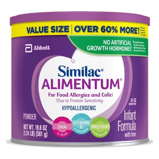 Alimentum Hypoallergenic Baby Formula For Food Allergies and Colic, 19.8-oz Can