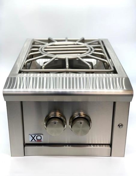XO XOGPOWER60KL 16 Inch Power Side Burner with 60,000 BTU, Stainless Steel Construction, LED Control Lights, and Removable Wok Ring