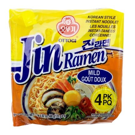 OTTOGI Jin Ramen Mild Flavor（4 Packs）