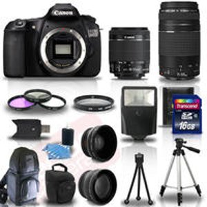 Canon EOS 60D SLR Camera + 4 Lens Kit 18 55 Is + 75-300 mm + 16GB Top Value Kit 
