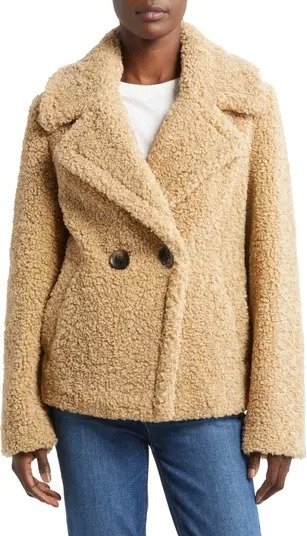 Double Breasted Teddy Coat