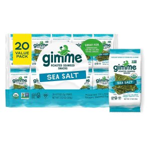 gimMe Organic Roasted Seaweed Sheets 20 Count
