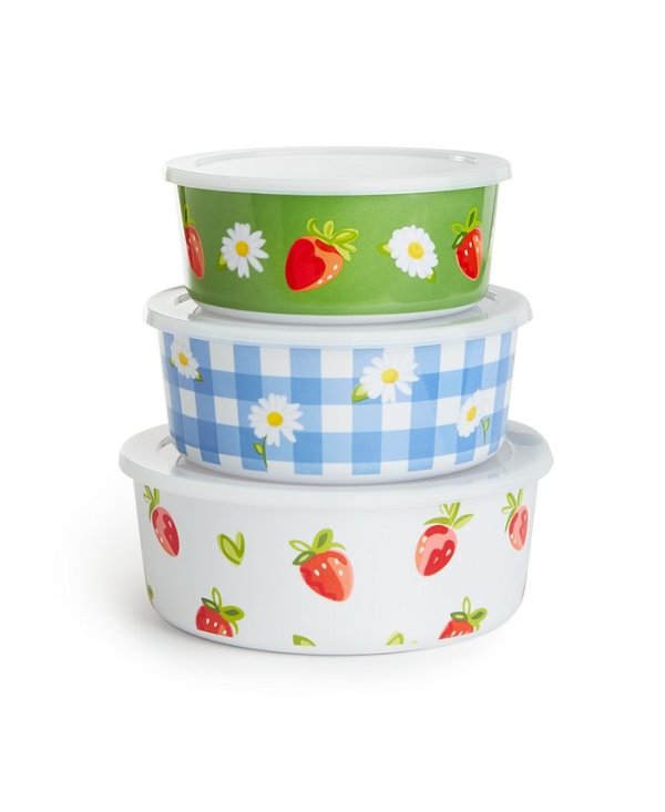 Farm Fresh BBQ Set of 3 Nesting Containers, Created for Macy's