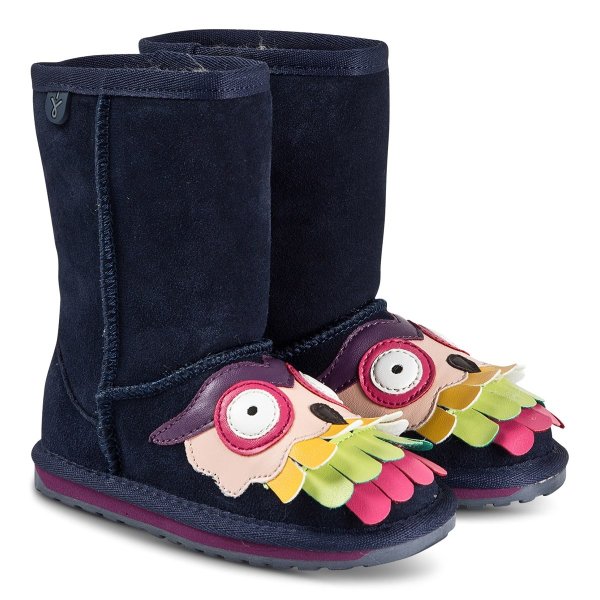 Midnight Multi Coloured Owl Boots | AlexandAlexa