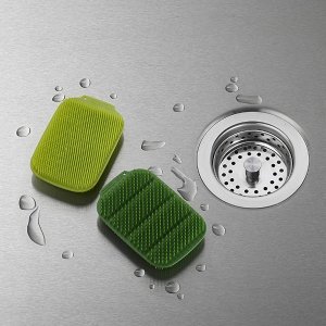 Joseph Joseph CleanTech Reusable Sponge Scrubbers Hygienic Quick-Dry, 2-Pack