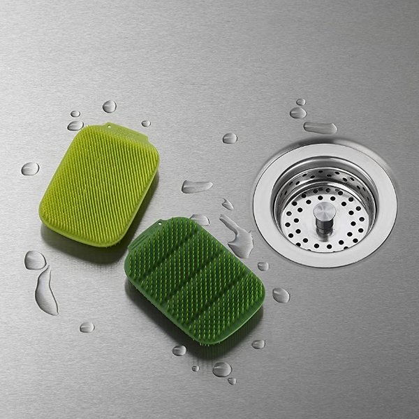 CleanTech Reusable Sponge Scrubbers Hygienic Quick-Dry, 2-Pack