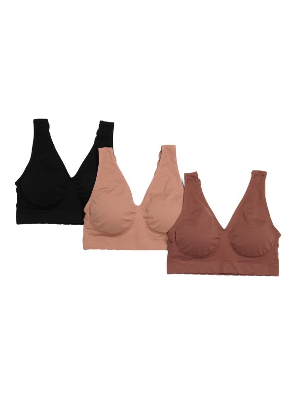 Plus 3pk Seamless Bras With Lace Back Detail And Removable Cups | Plus Size | Marshalls