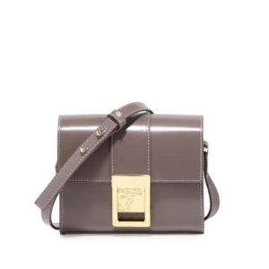 Versace  Leather Mini Shoulder Bag, Medium Brown @ Neiman Marcus