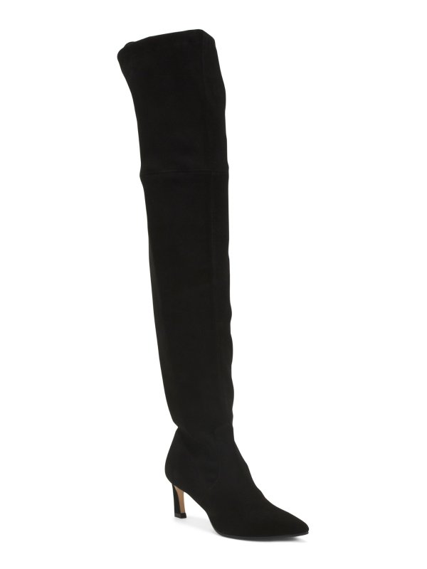 Made In Spain Over The Knee Suede Boots