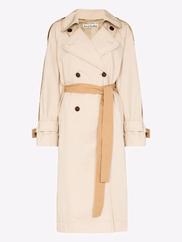 Odande two tone cotton trench coat | Browns