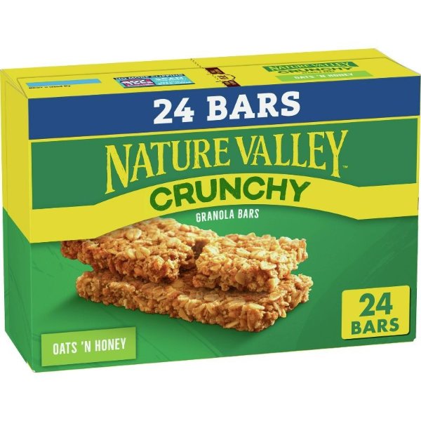 Crunchy Oats &#39;N Honey Granola Bars - 24ct