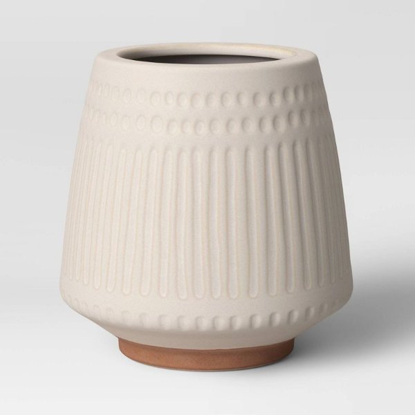 Textured Ceramic Planter White - Opalhouse™