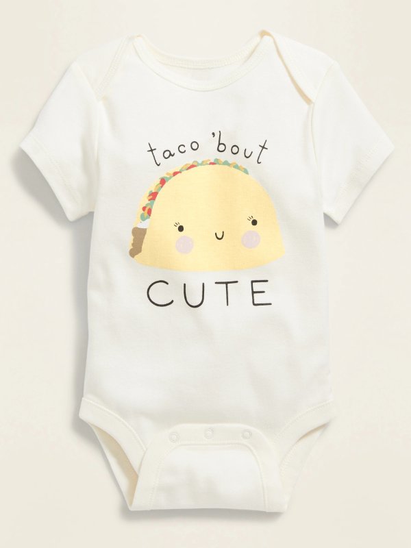 "Taco 'Bout Cute" Graphic Bodysuit for Baby