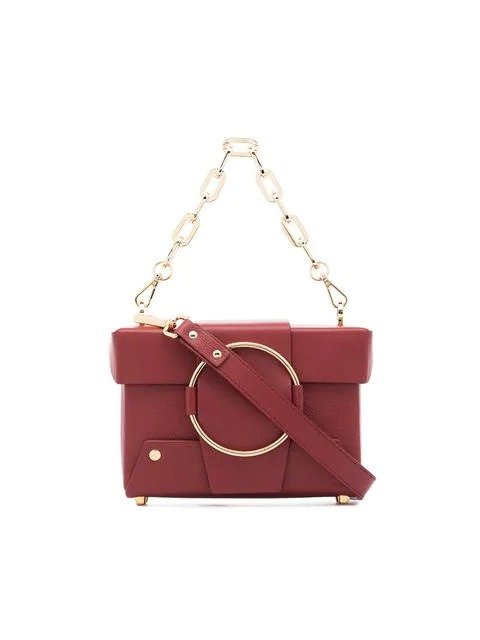 ruby red asher leather crossbody bag