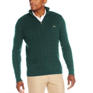 Lacoste Men's Long-Sleeve Cable-Knit Sweater