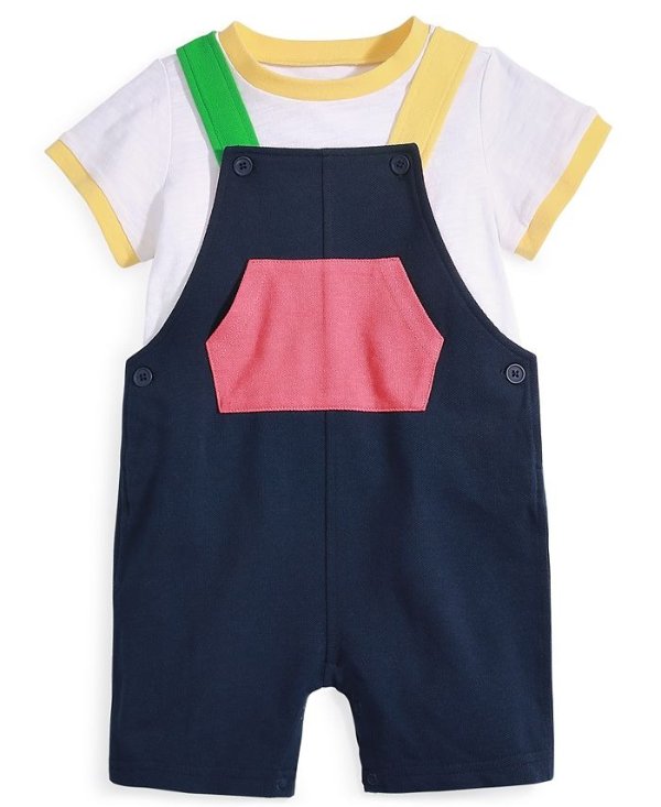 Toddler Boys 2-Pc. Overall Set, Created for Macy's
