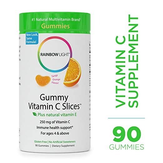 Gummy Vitamin C Slices - Chewable 250mg Vitamin C Super Boost with Natural Vitamin E 90 Count