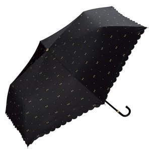 W.P.C 防晒防紫外线轻量折叠遮阳伞 黑色蝴蝶结款 新低价