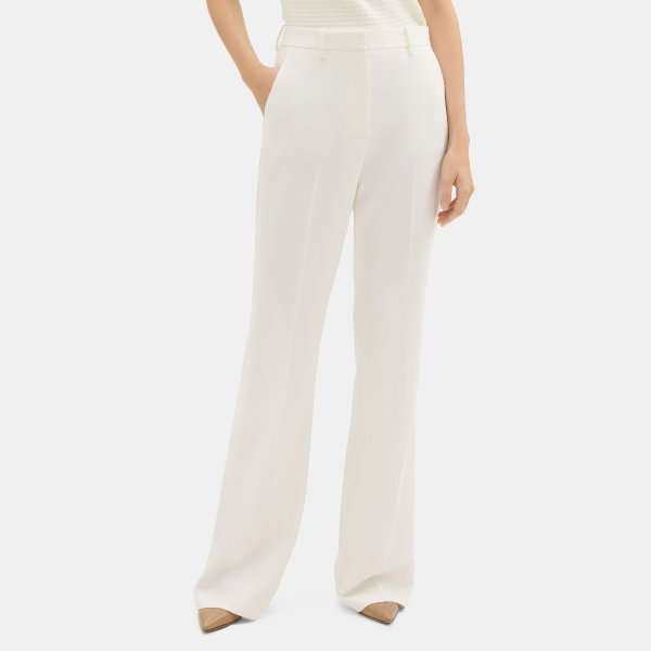 High-Waist Flare Pant in Crepe