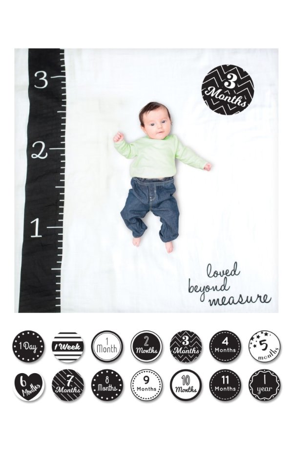Baby's First Year - Loved Beyond Measure Muslin Blanket & Milestone Card Set