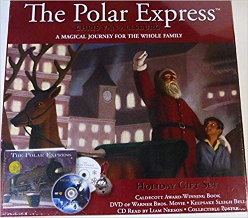 The Polar Express Holiday Gift Set Book DVD Keepsake Sleigh Bell CD & Collectible Poster